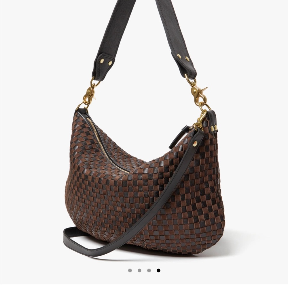 Clare V Dark Brown Moyen Woven Shoulder Bag